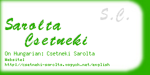 sarolta csetneki business card